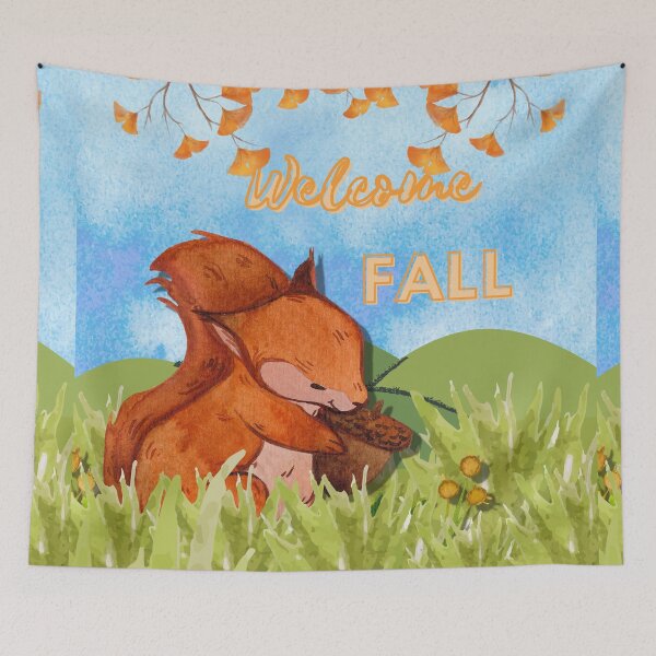 Item preview, Welcome Fall (Squirrel and Acorn) designed and sold by SimplyMe-Plus.