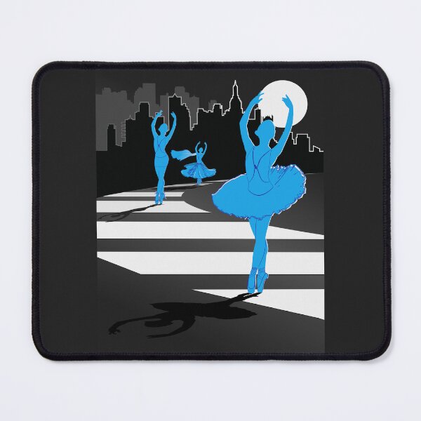 Item preview, Dancers in the Moonlight - Blue Dancers on Shades of Black Cityscape - VBK - VisionsByKaren designed and sold by VisionsByKaren.