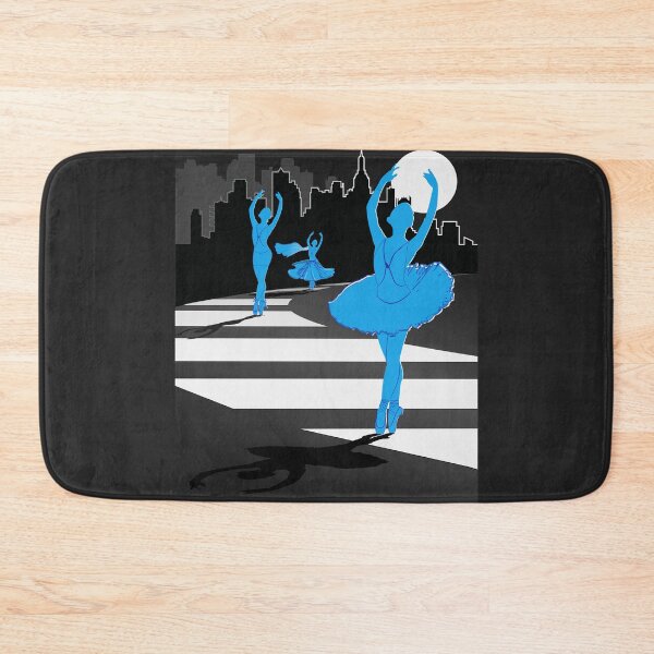 Item preview, Dancers in the Moonlight - Blue Dancers on Shades of Black Cityscape - VBK - VisionsByKaren designed and sold by VisionsByKaren.