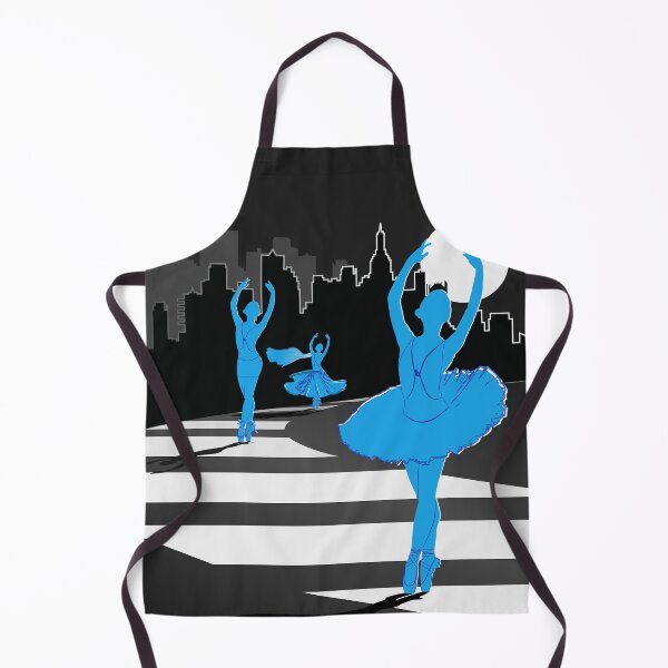 Item preview, Dancers in the Moonlight - Blue Dancers on Shades of Black Cityscape - VBK - VisionsByKaren designed and sold by VisionsByKaren.