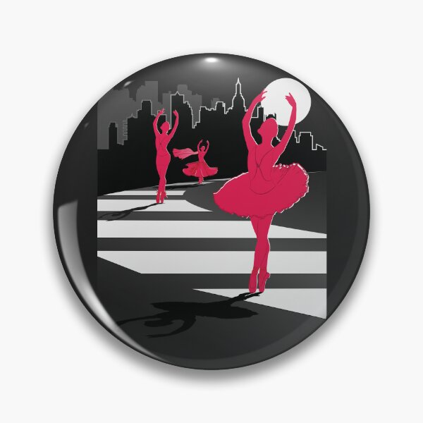 Item preview, Dancers in the Moonlight - Red Dancers on Shades of Black Cityscape - VBK - VisionsByKaren designed and sold by VisionsByKaren.