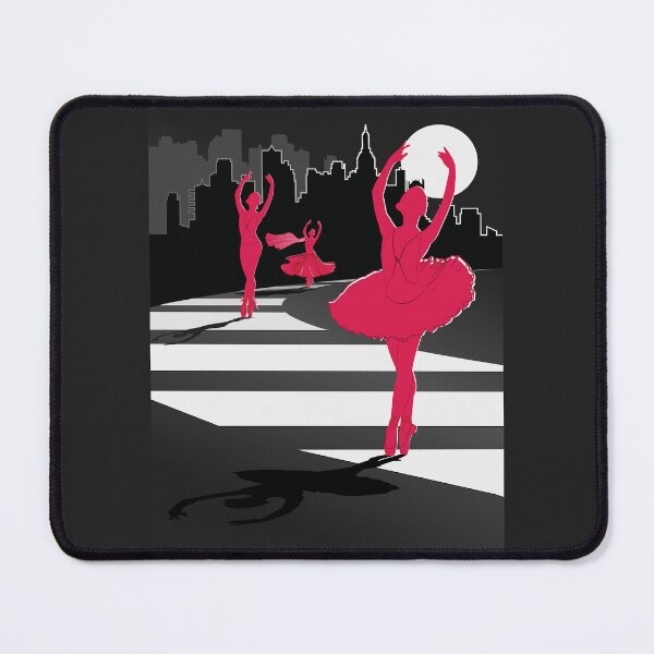 Item preview, Dancers in the Moonlight - Red Dancers on Shades of Black Cityscape - VBK - VisionsByKaren designed and sold by VisionsByKaren.
