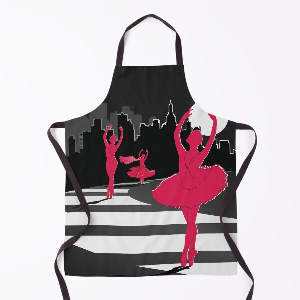 Item preview, Dancers in the Moonlight - Red Dancers on Shades of Black Cityscape - VBK - VisionsByKaren designed and sold by VisionsByKaren.