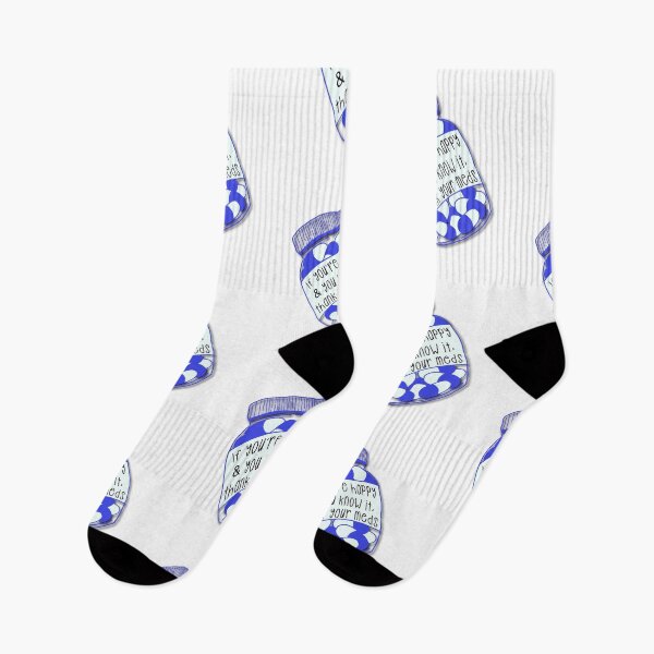 Item preview, If you’re happy and you know it, thank your meds -  blue designed and sold by Haiii-Designs.