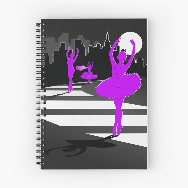 Item preview, Dancers in the Moonlight - Purple Dancers on Shades of Black Cityscape - VBK - VisionsByKaren designed and sold by VisionsByKaren.