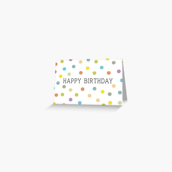 Happy Birthday Colourful Confetti Greeting Card
