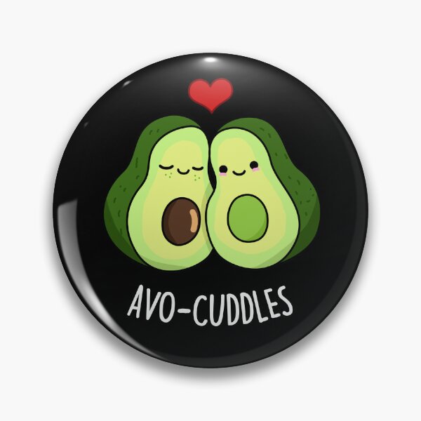 Item preview, Avocuddles Funny Avocado Love Puns (Dark BG) designed and sold by punnybone.