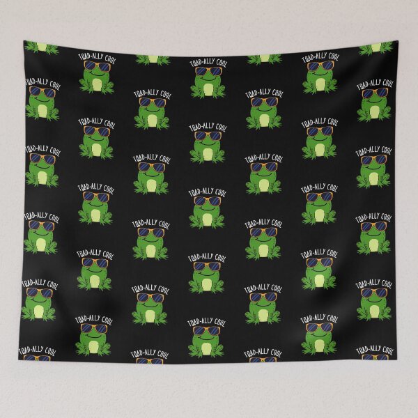Item preview, Toadally Cool Funny Toad Puns (Dark BG) designed and sold by punnybone.