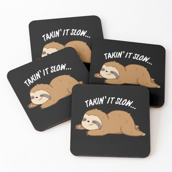 Item preview, Taking It Slow Funny Sloth Puns (Dark BG) designed and sold by punnybone.