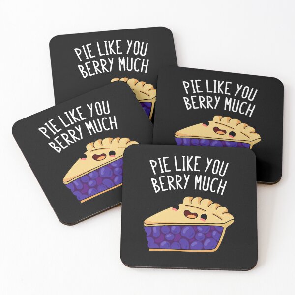 Item preview, Pie Like You Berry Much Funny Food Puns (Dark BG) designed and sold by punnybone.