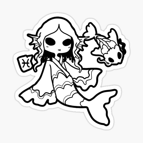 Item preview, Zodiac - Piscesin sticker designed and sold by nitsuga89.