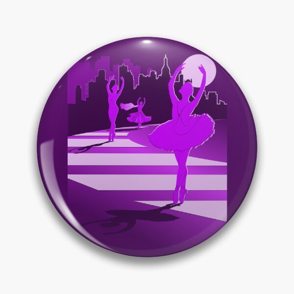 Item preview, Dancers in the Moonlight - Purple Dancers on Shades of Purple Cityscape - VBK - VisionsByKaren designed and sold by VisionsByKaren.