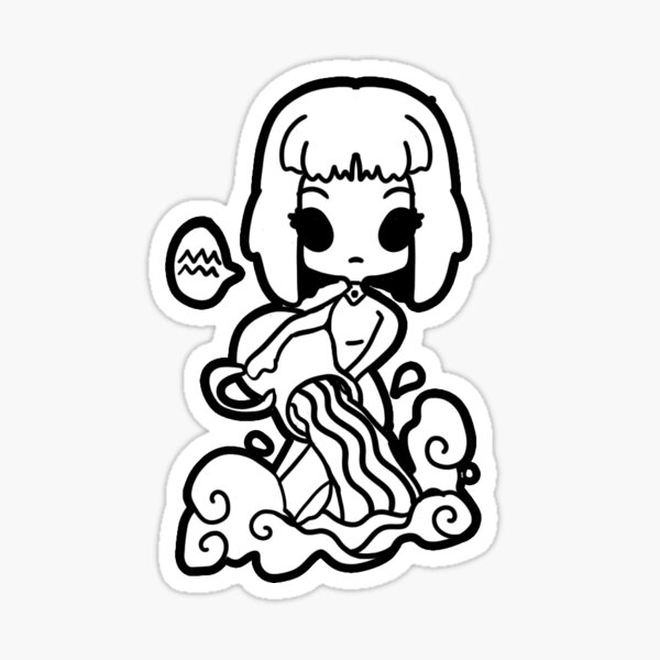Item preview, Zodiac - Aquarin sticker designed and sold by nitsuga89.