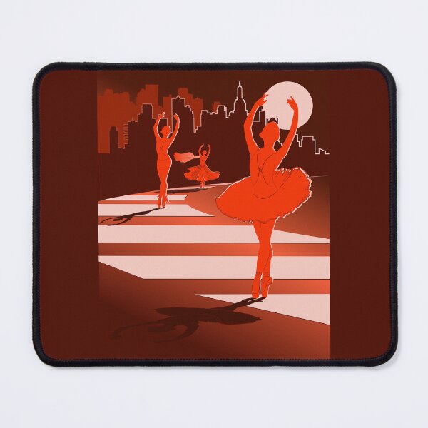 Item preview, Dancers in the Moonlight - Orange Dancers on Shades of Orange Cityscape - VBK - VisionsByKaren designed and sold by VisionsByKaren.