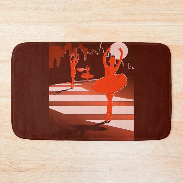 Item preview, Dancers in the Moonlight - Orange Dancers on Shades of Orange Cityscape - VBK - VisionsByKaren designed and sold by VisionsByKaren.