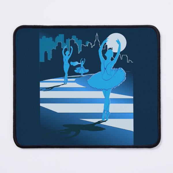 Item preview, Dancers in the Moonlight - Blue Dancers on Shades of Blue Cityscape - VBK - VisionsByKaren designed and sold by VisionsByKaren.