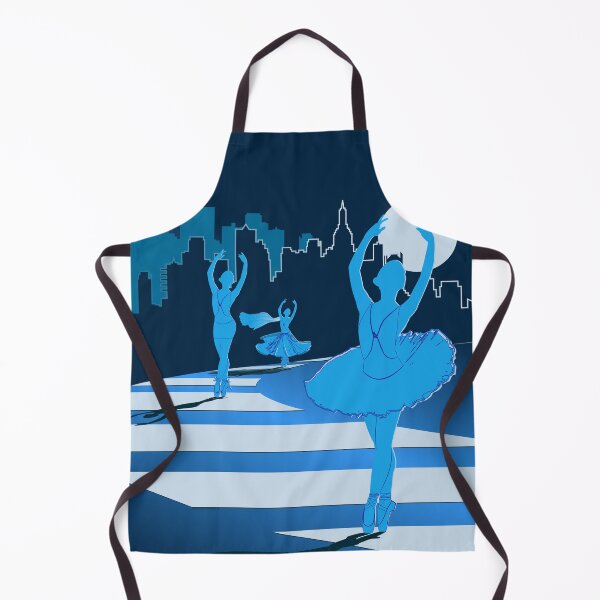 Item preview, Dancers in the Moonlight - Blue Dancers on Shades of Blue Cityscape - VBK - VisionsByKaren designed and sold by VisionsByKaren.