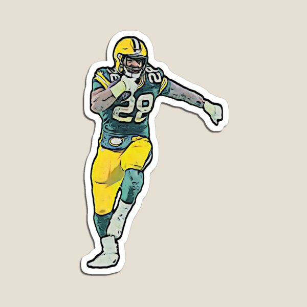 AJ Dillon rb green bay bold cartoon  Magnet for Sale by eNVy Co