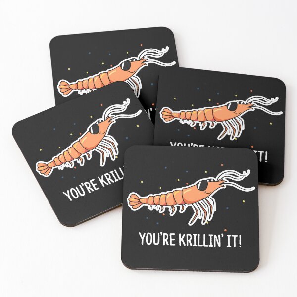Item preview, You're Krillin It Funny Krill Puns (Dark BG) designed and sold by punnybone.