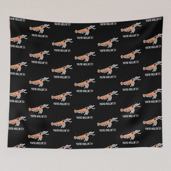 Item preview, You're Krillin It Funny Krill Puns (Dark BG) designed and sold by punnybone.
