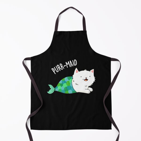 Item preview, Purr-maid Funny Kitty Cat Mermaid Puns (Dark BG) designed and sold by punnybone.