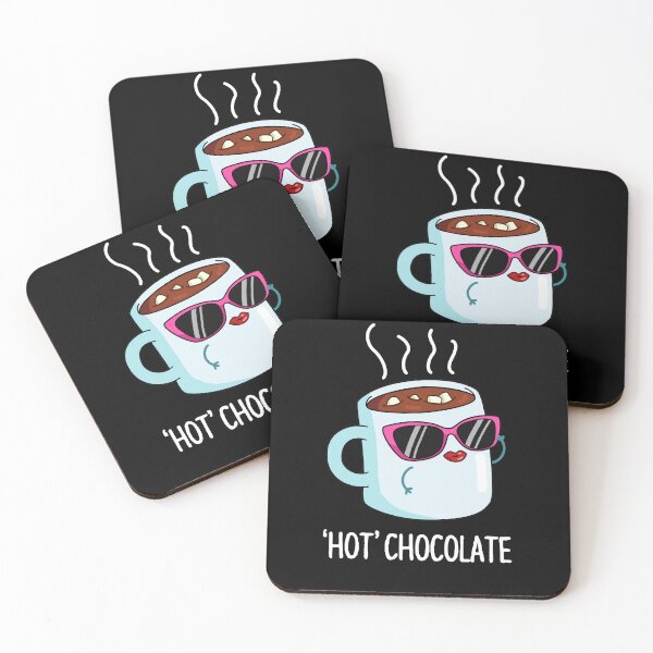 Item preview, Hot Chocolate Funny Hot Cocoa Drink Puns (Dark BG) designed and sold by punnybone.