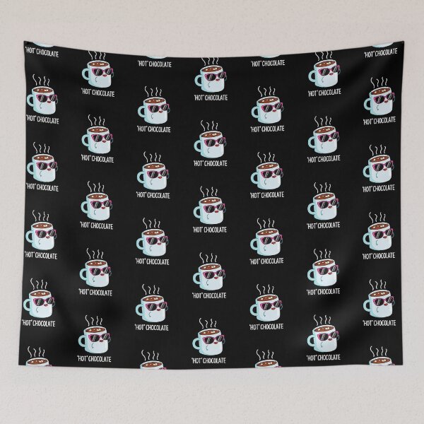 Item preview, Hot Chocolate Funny Hot Cocoa Drink Puns (Dark BG) designed and sold by punnybone.