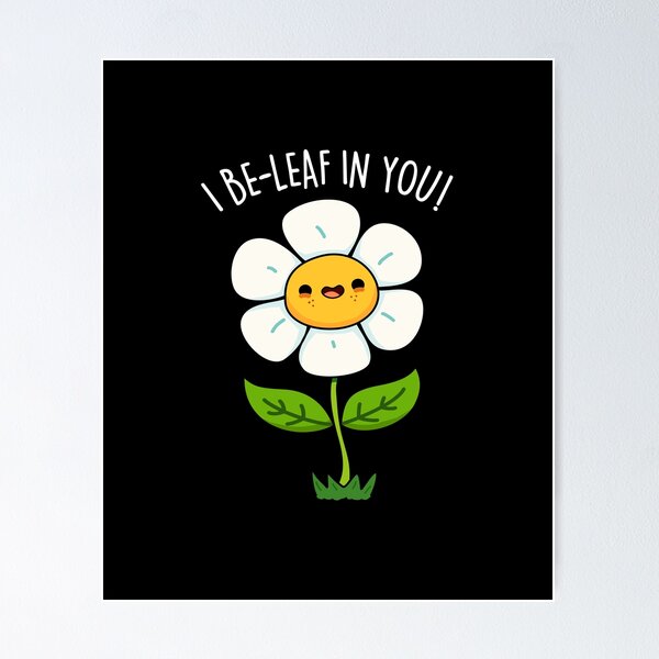 Item preview, Beleaf In Yourself Funny Plant Puns (Dark BG) designed and sold by punnybone.
