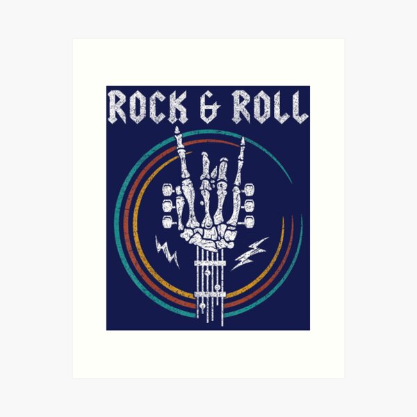 Item preview, Rock N Roll Heavy Metal Music Skeleton Guitar Hand Sign designed and sold by BubuNerea.