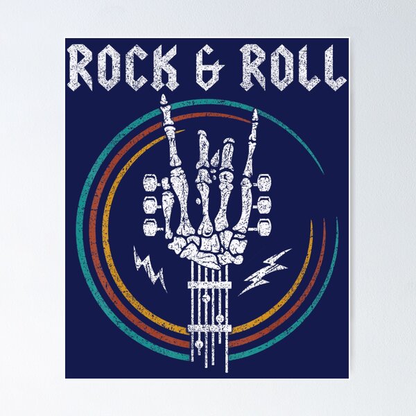 Item preview, Rock N Roll Heavy Metal Music Skeleton Guitar Hand Sign designed and sold by BubuNerea.