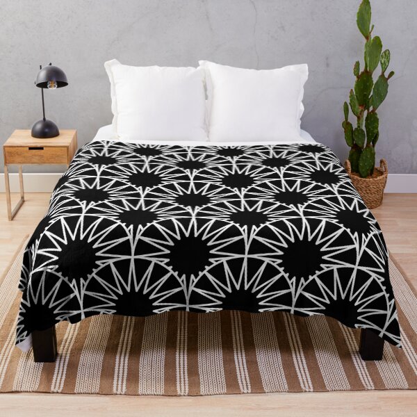 Item preview, Art Deco Pattern No 15 - Black and White - Sun Rays Motifs designed and sold by Millusti.