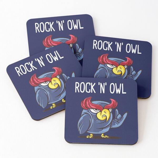 Item preview, Rock N Owl Devil Horns Heavy Metal Music Rock designed and sold by BubuNerea.