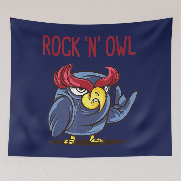 Item preview, Rock N Owl Devil Horns Rock And Roll Heavy Metal designed and sold by BubuNerea.