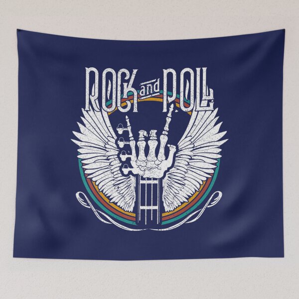 Item preview, Rock N Roll Skeleton Guitar Wing Heavy Metal Music Lover designed and sold by BubuNerea.