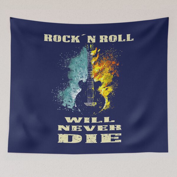 Item preview, Rock N Roll Will Never Die Rock Heavy Metal Music Vintage designed and sold by BubuNerea.
