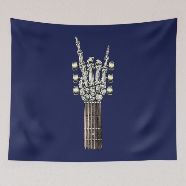 Item preview, Rock On Guitar Neck With A Sweet Rock & Roll Skeleton Hand designed and sold by BubuNerea.