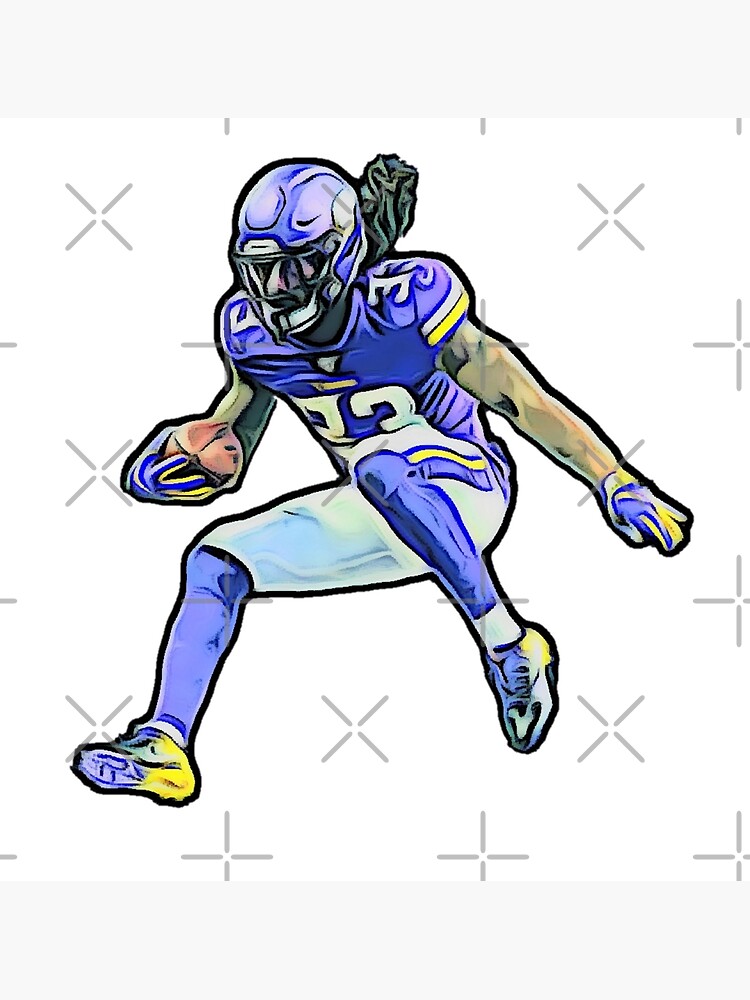 Dalvin cook vikings running back bold cartoon  Poster for Sale by eNVy Co