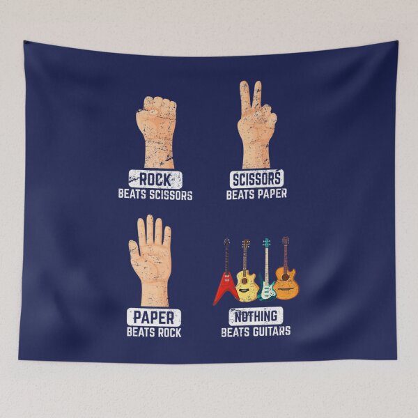 Item preview, Rock Paper Scissors Nothing Beats Guitars Guitar Lover designed and sold by BubuNerea.