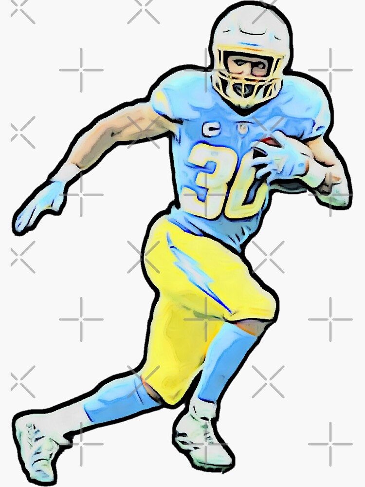 Austin ekeler chargers running back bold cartoon  Sticker for Sale by eNVy  Co