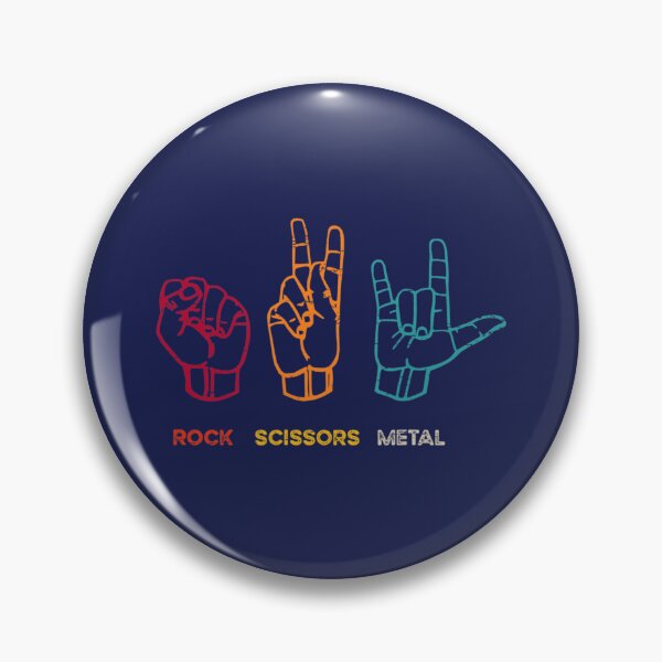 Item preview, Rock Scissors Heavy Metal Black Dark Rock Death Metal designed and sold by BubuNerea.