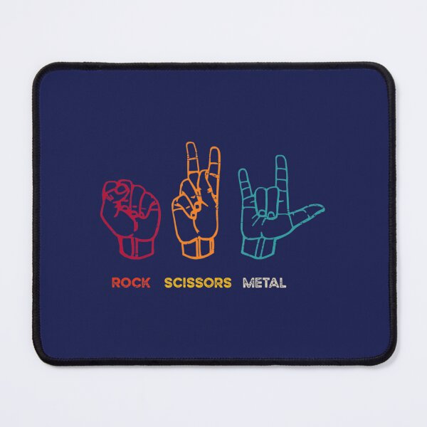 Item preview, Rock Scissors Heavy Metal Black Dark Rock Death Metal designed and sold by BubuNerea.