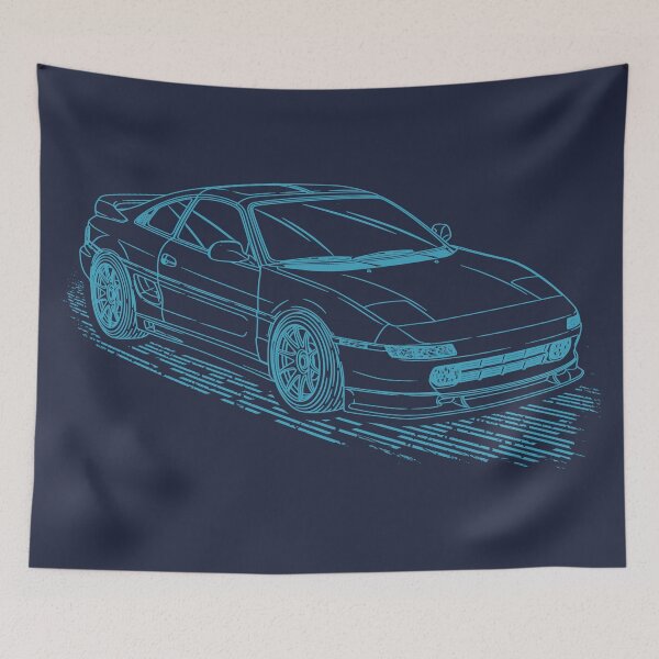 Item preview, JDM Toyota MR2 SW20 Lineart Blueprint designed and sold by JDM Guyvit.
