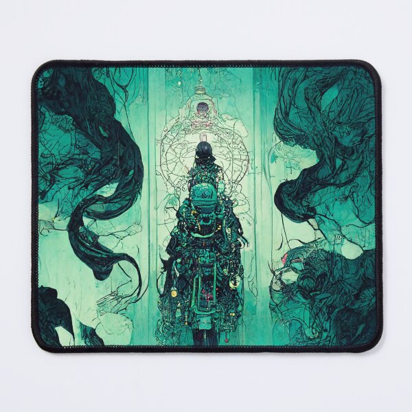 Item preview, Emerald Opium Fantasy Pirate Samurai  Tecno Noir Cyber Punk Demon Hunter designed and sold by esotericorigins.