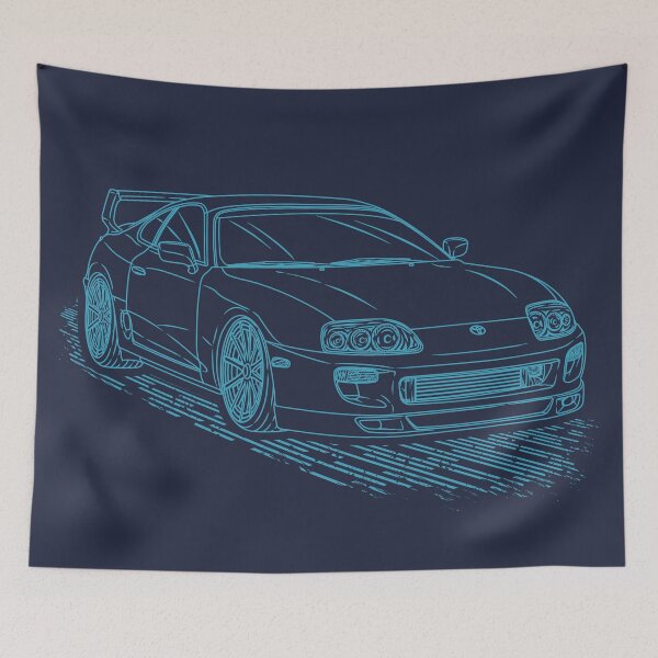 Item preview, JDM Toyota Supra MK4 Lineart Blueprint designed and sold by JDM Guyvit.