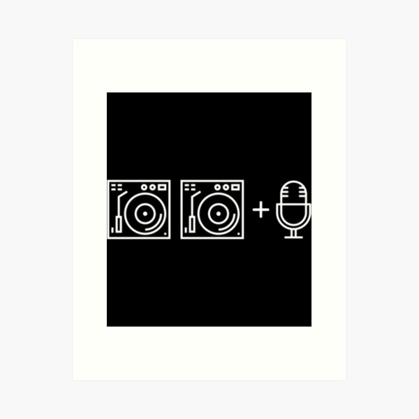Artikel-Vorschau von Zwei Plattenspieler + ein Mikrofon 90 S Musikgeschenk für DJ-Geschenk für Musiker Schallplatten, designt und verkauft von melanieqyehb.