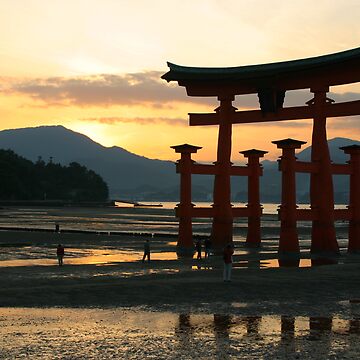Artwork thumbnail, torri Gate at sunset by Gail Davison