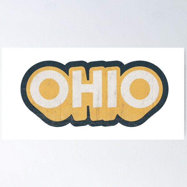 Artikelvorschau, Ohio-Staats-Aufkleber | Retro-Pop entworfen und verkauft von retroready.