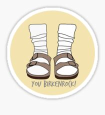 du birkenrock gelb Glänzender Sticker
