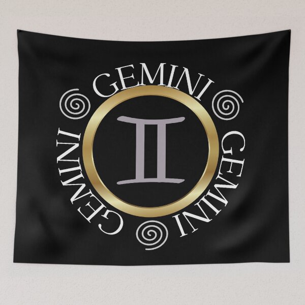 Item preview, Gemini Zodiac Symbol Text Circle designed and sold by Hellofriendco.