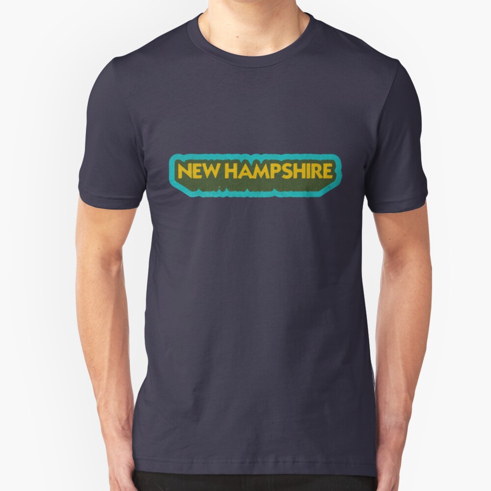 New Hampshire State Sticker | Retro Pop Slim Fit T-Shirt